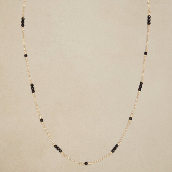 Banana Republic Onyx Beaded Chain Necklace/NWT - Picture 2 of 12